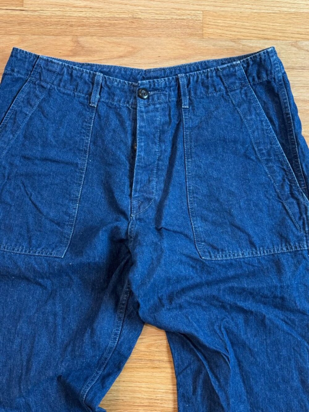 Imogene + Willie Linen & Cotton Blake Military Trouser Washed Indigo 36/31 - Picture 11 of 13